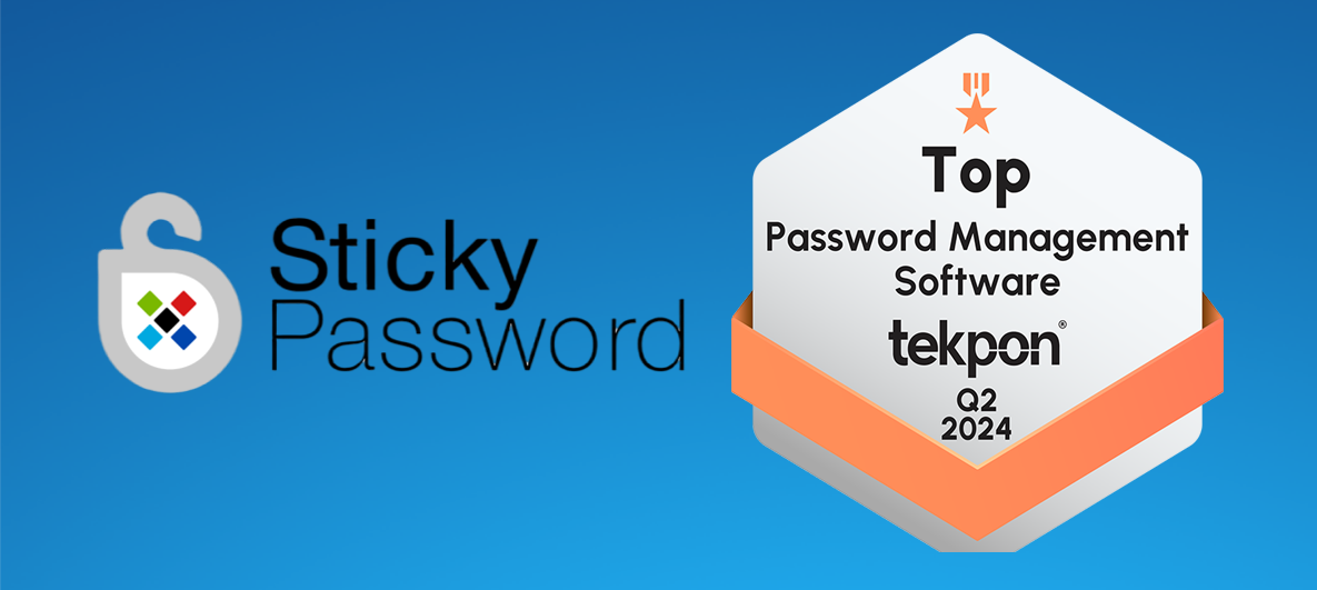 Sticky Password named one of the leading password management tools 2024 by Tekpon