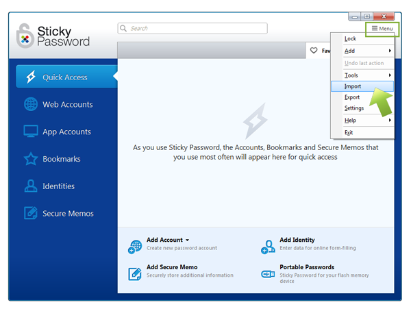 sticky password has disappeared from firefox browser